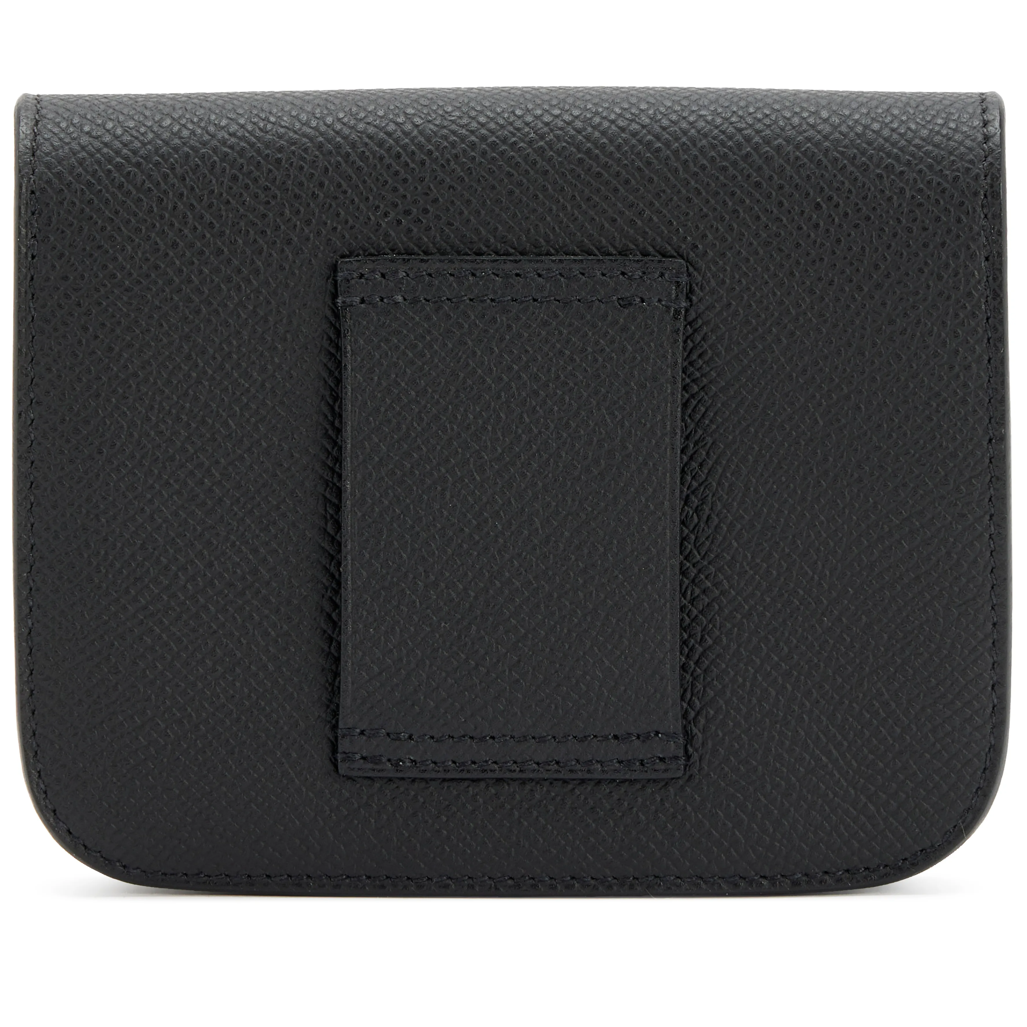 Hermès Black Epsom Constance Slim Wallet with Lizard and Palladium Hardware, 2024