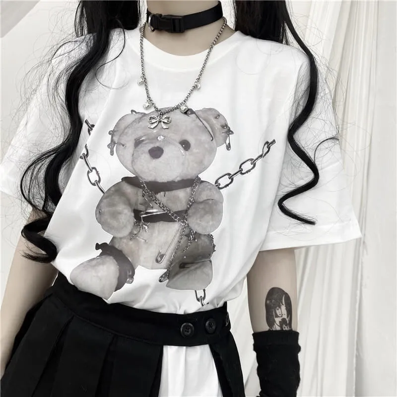 INS RETRO CUTE BEAR BF T-SHIRT BY77666