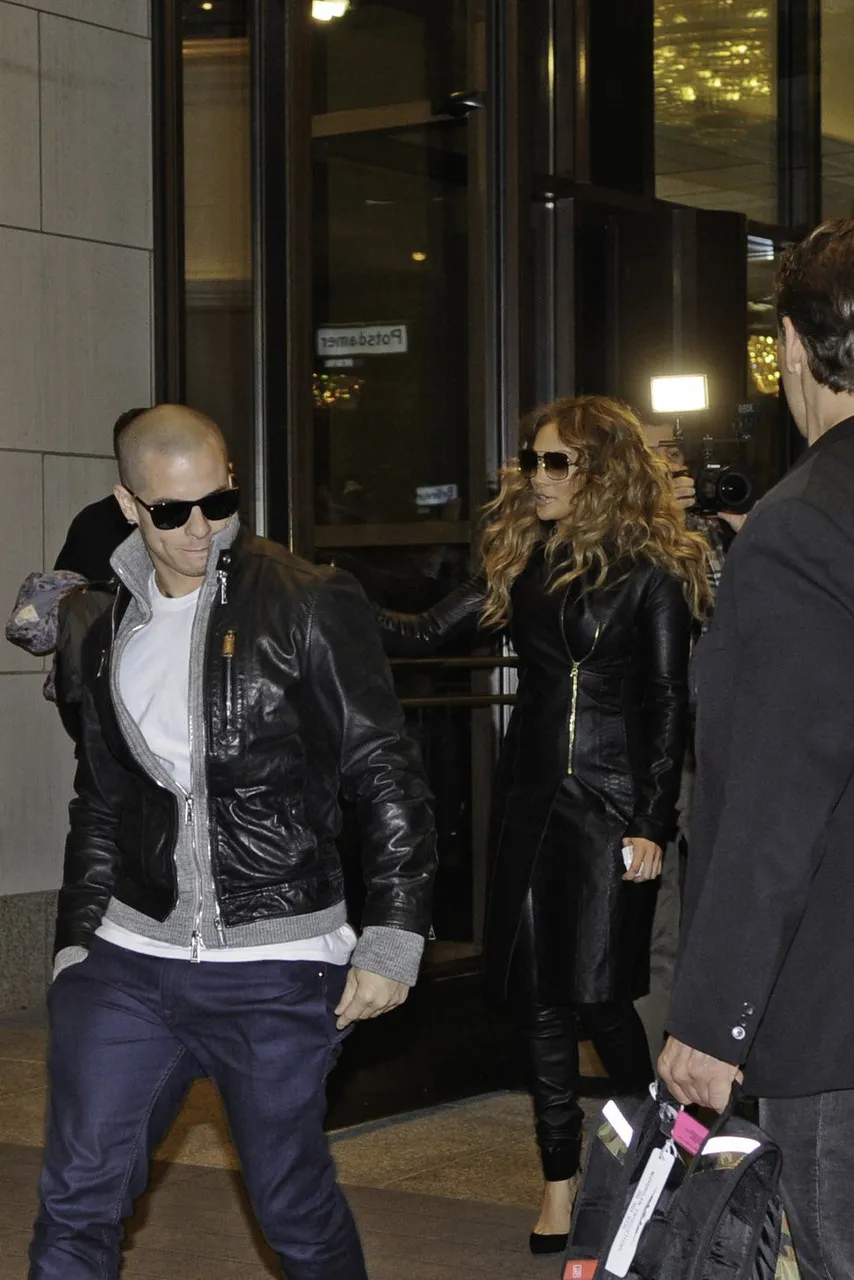 Jennifer Lopez Long Trench Black Leather Coat