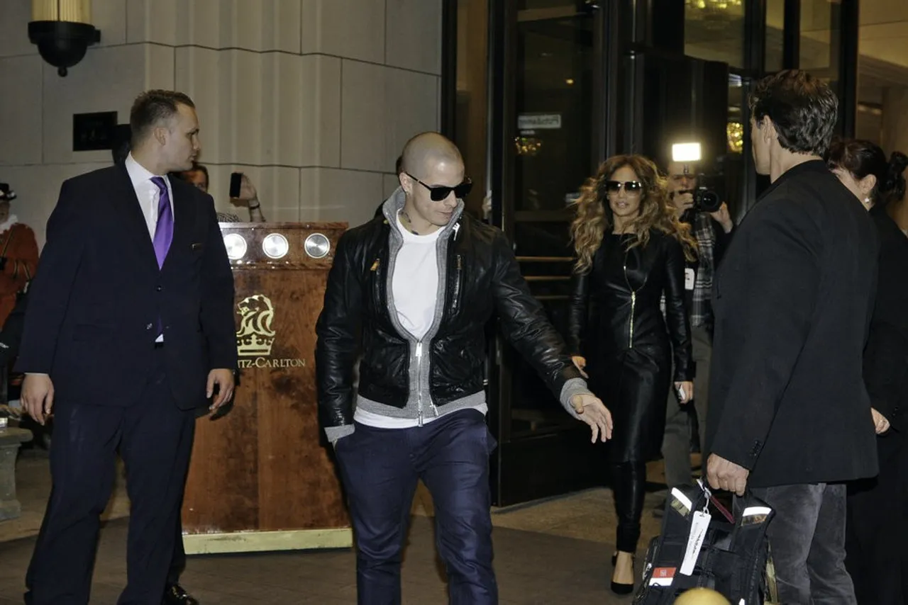 Jennifer Lopez Long Trench Black Leather Coat