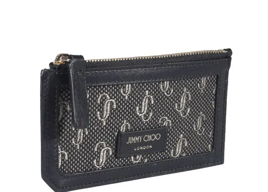 Jimmy Choo Allover Logo Zipped Wallet