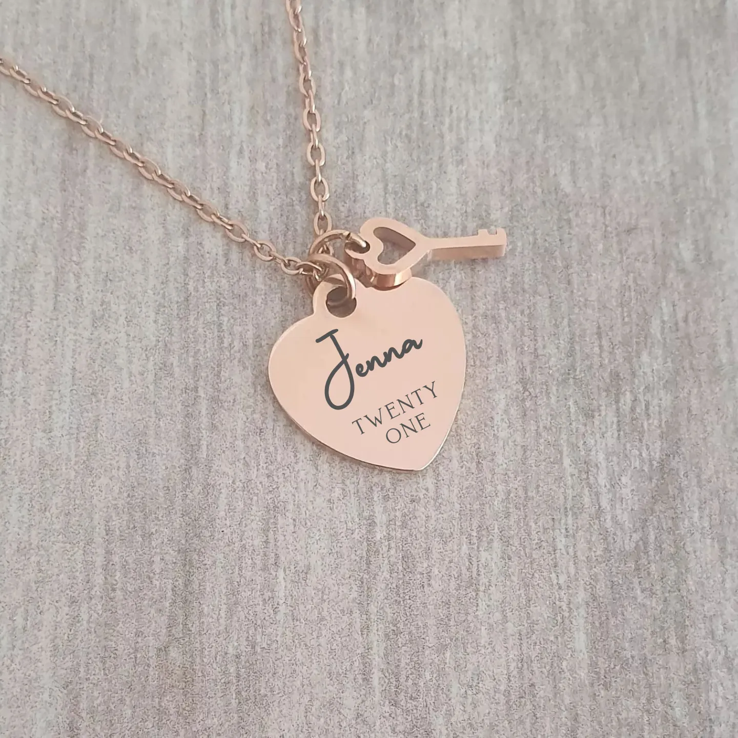 Keyara Personalized Necklace, Stainless Steel, 45cm adjustable (READY IN 3 DAYS!)