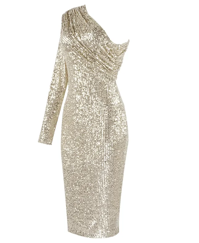 Kristi Gold Sequin Dress