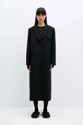 Light Wool Coat - Black