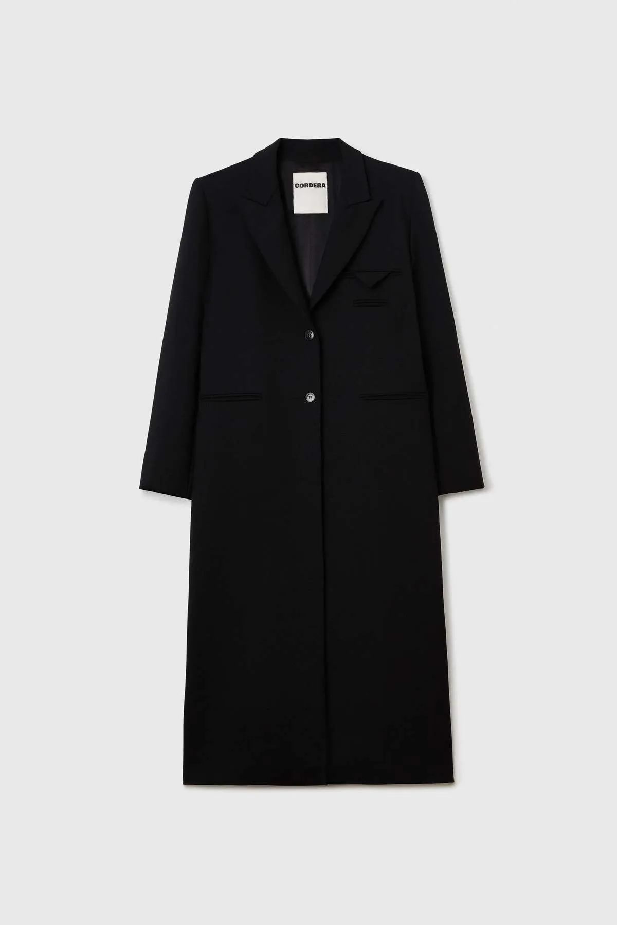 Light Wool Coat - Black