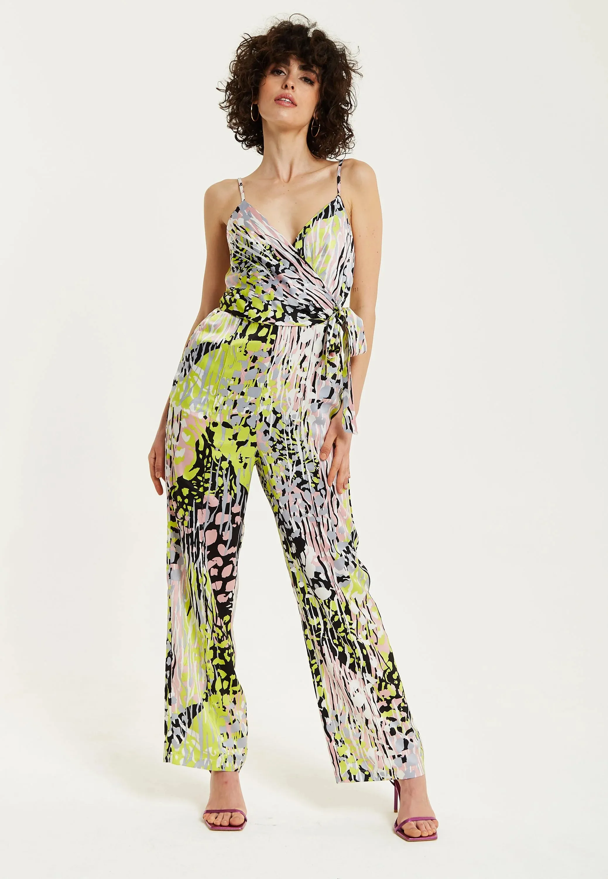 Liquorish Multicolour Abstract Print Jumpsuit