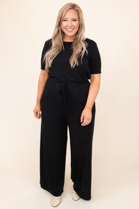 Louder Than Words Jumpsuit, Black