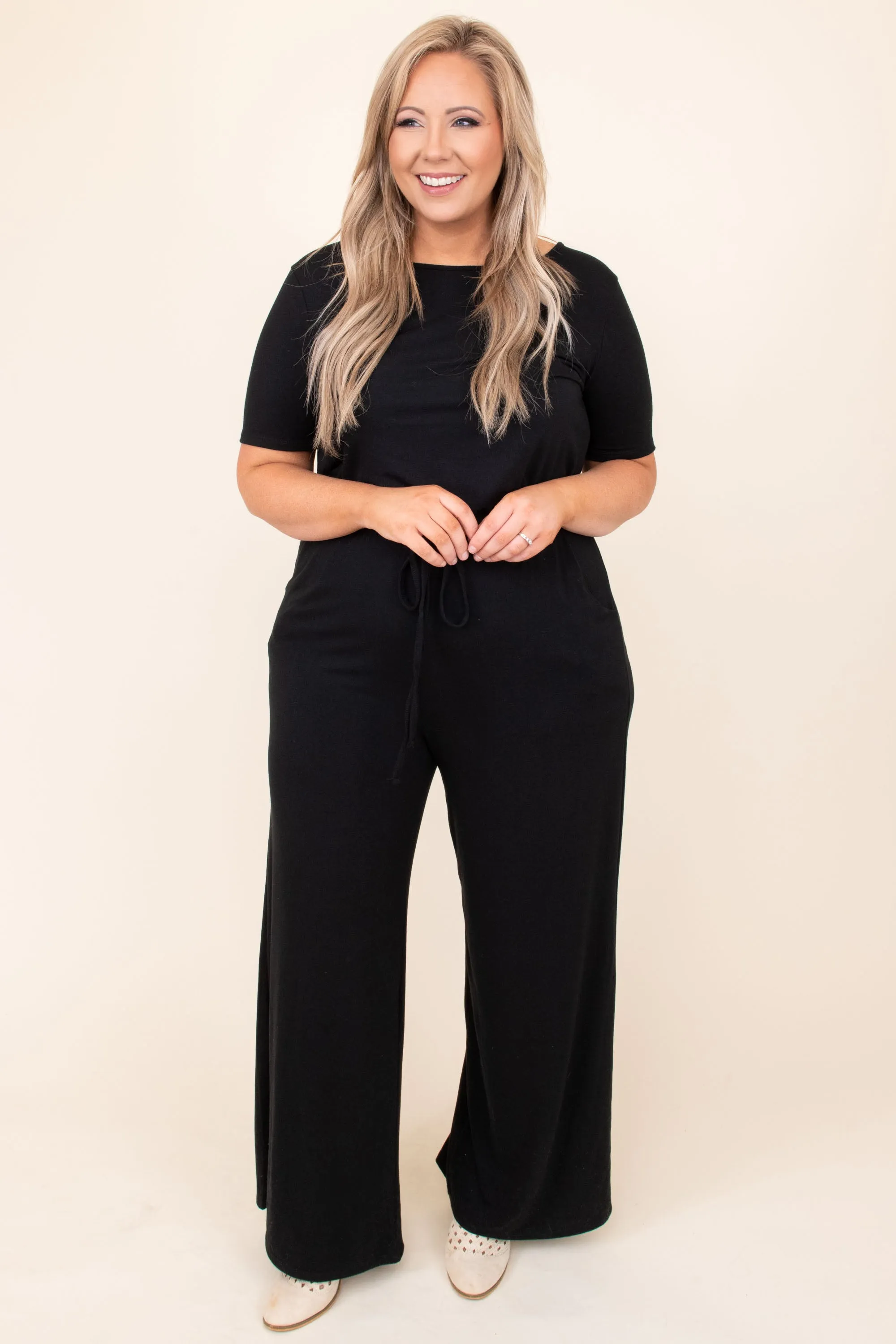 Louder Than Words Jumpsuit, Black