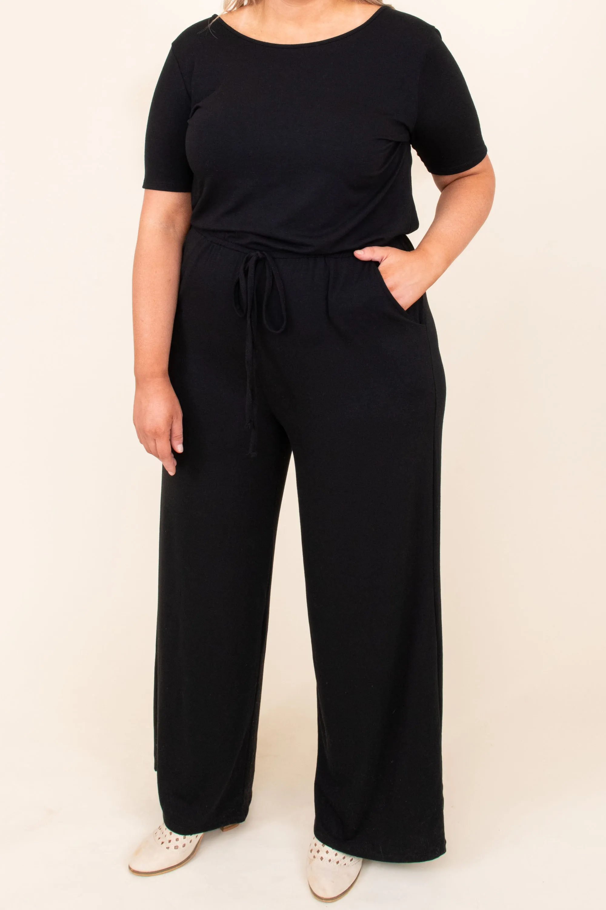 Louder Than Words Jumpsuit, Black