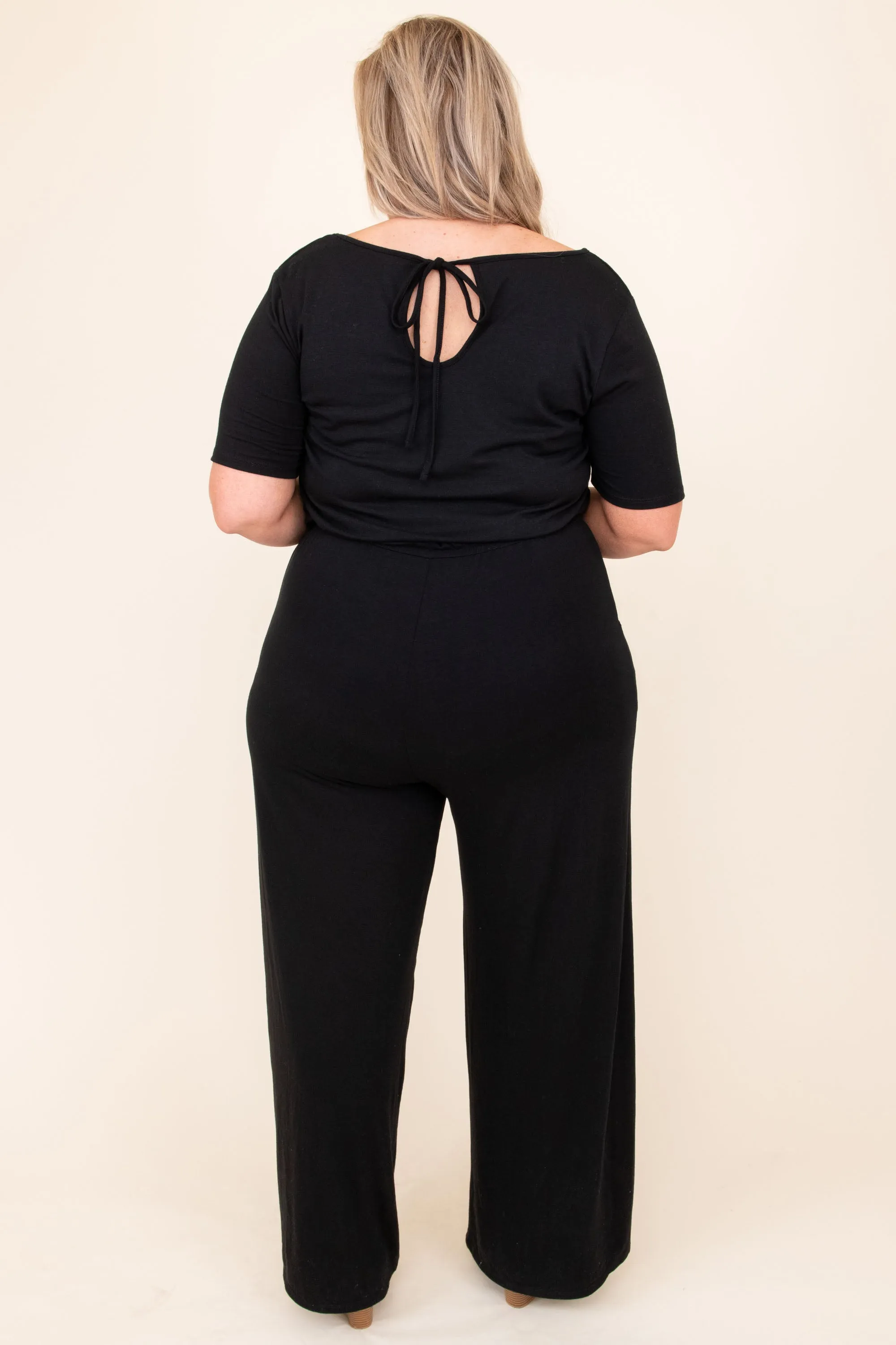 Louder Than Words Jumpsuit, Black