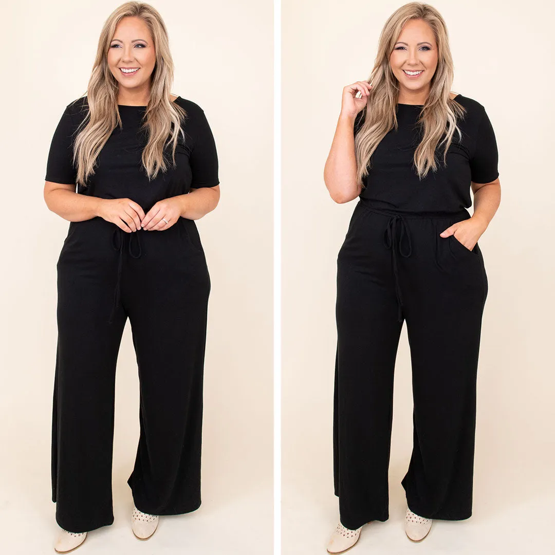 Louder Than Words Jumpsuit, Black