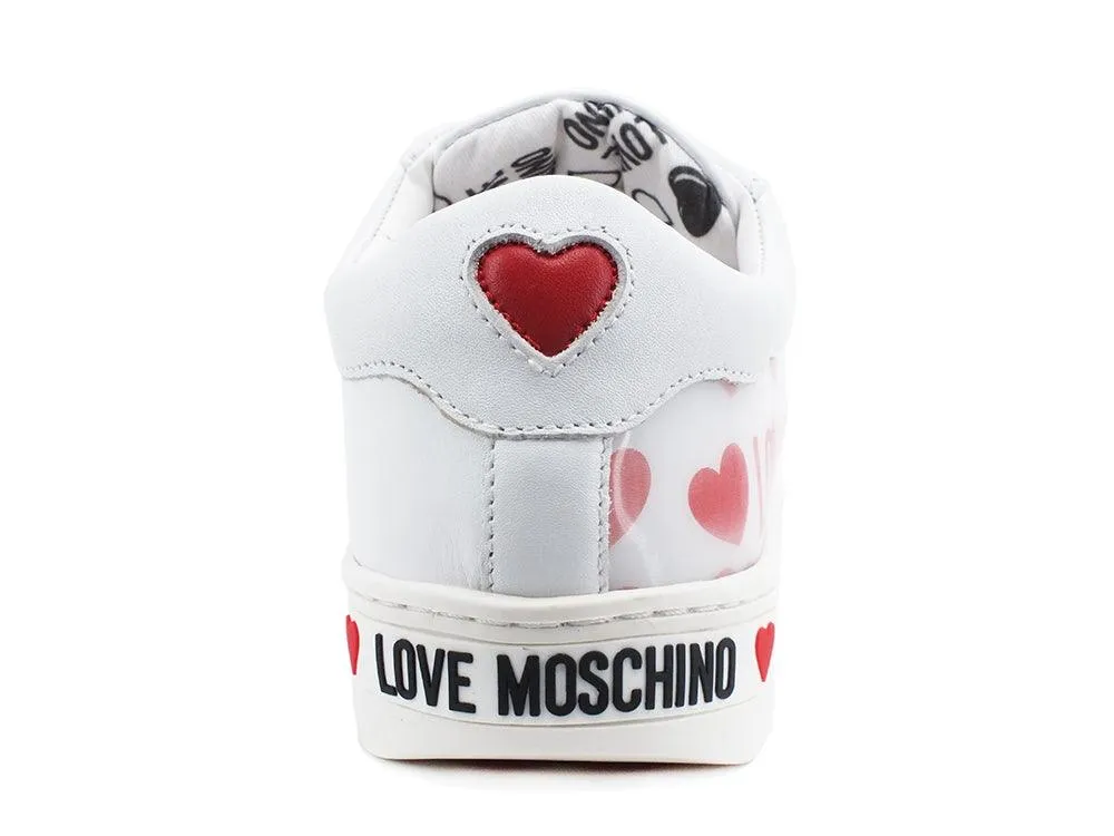 LOVE MOSCHINO Sneaker Cuore Bianco Ologram JA15023G1BIA510A