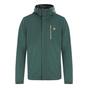 Lyle & Scott Hooded Curved Hem Green Jacket