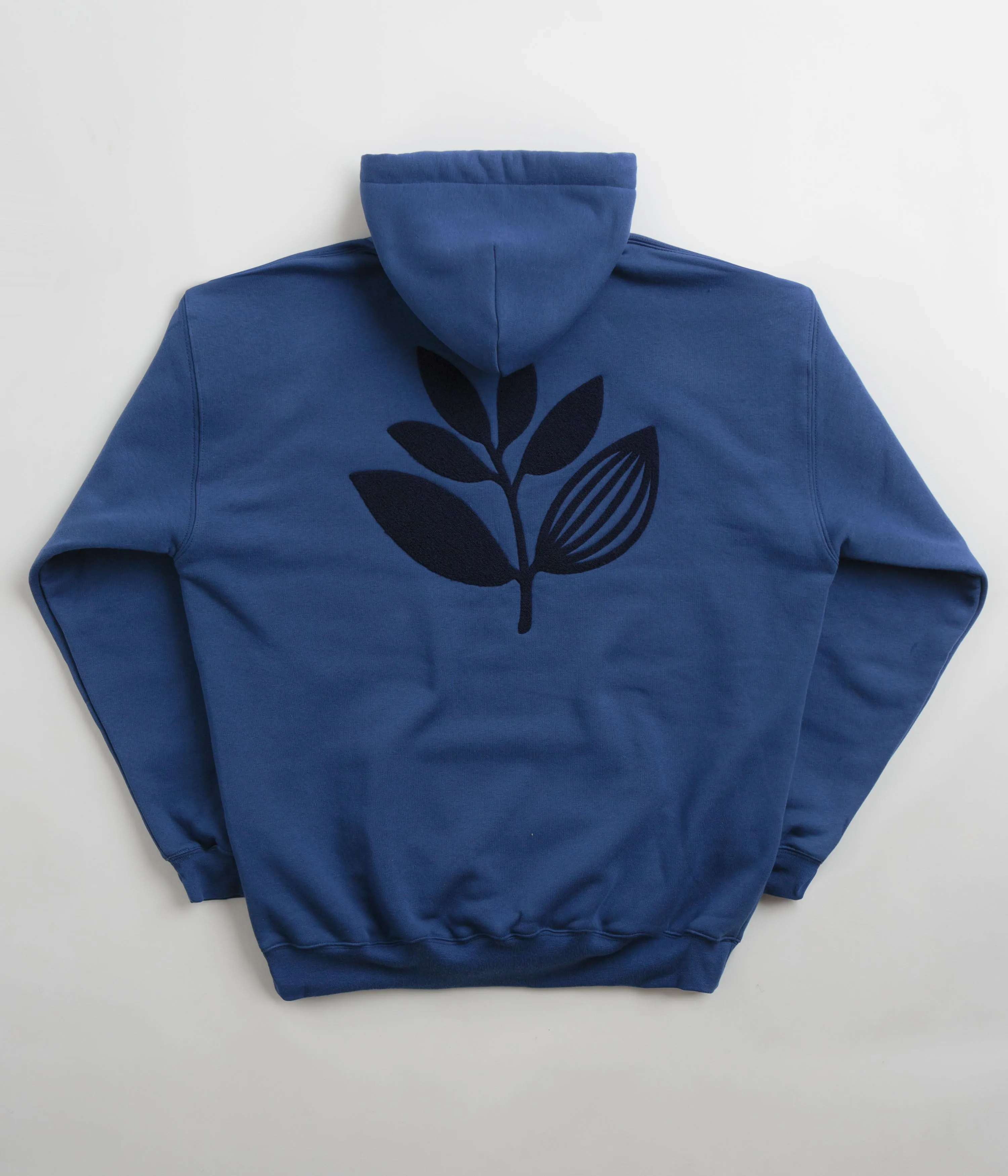 Magenta Terry Plant Hoodie - Ocean Blue