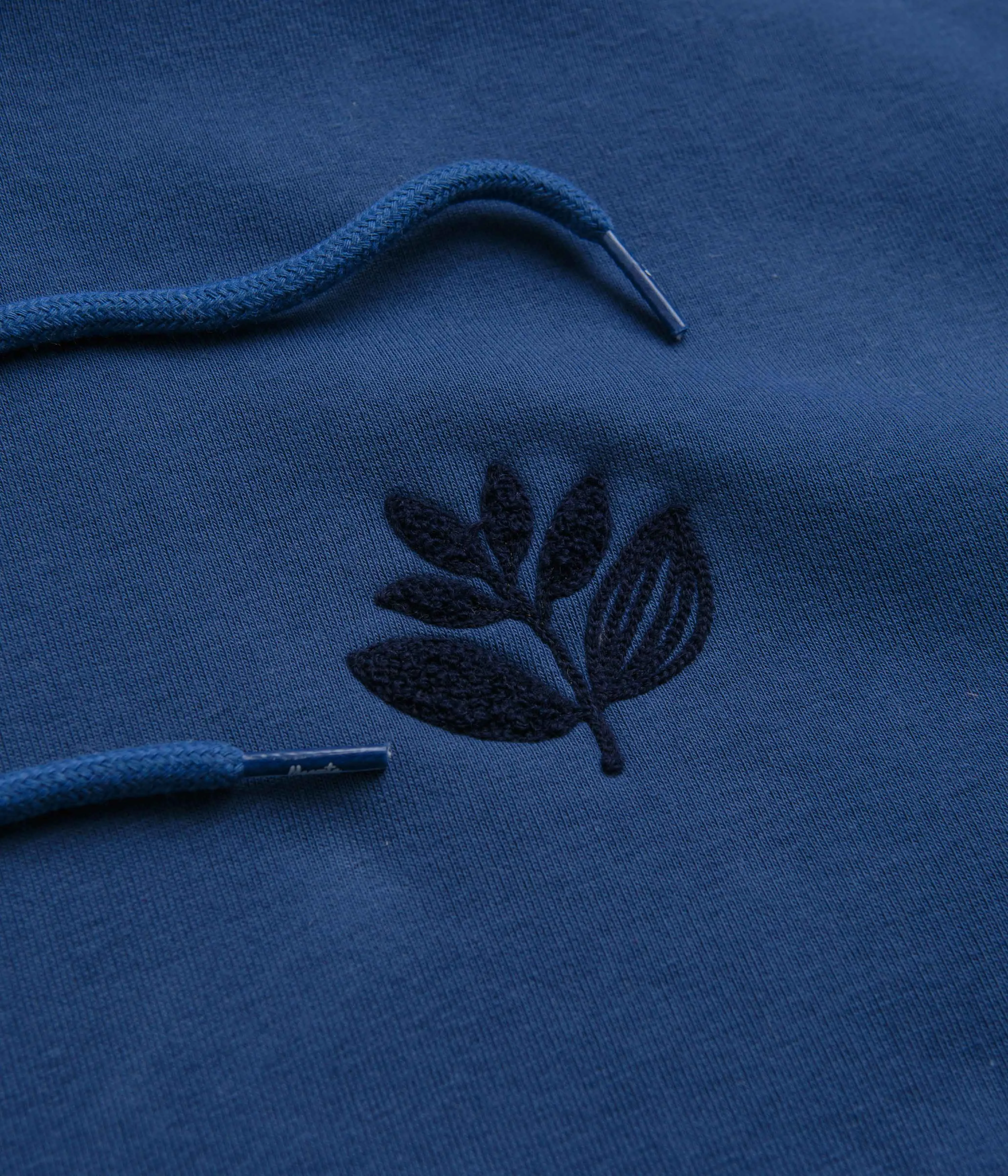 Magenta Terry Plant Hoodie - Ocean Blue