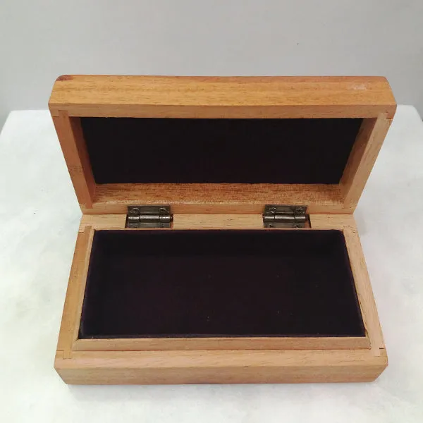 Mahogany with Rhodonite & Flourite Jewelry Box