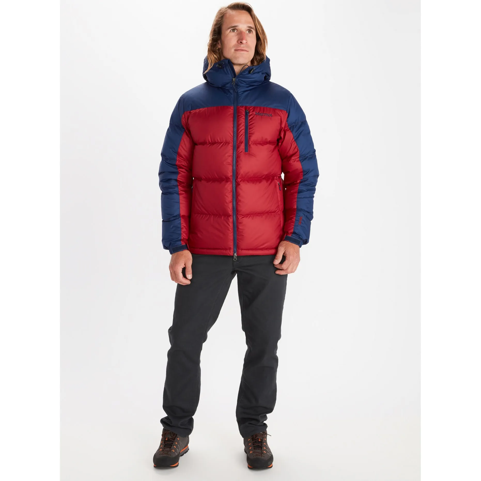 Marmot Men's Guides Down Hoody Brick/Arctic Navy | Buy Marmot Men's Guides Down Hoody Brick/Arctic Navy here | Outnort