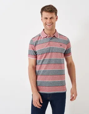 Men's Oxford Yarn Dyed Stripe Pique Polo Shirt from Crew Clothing Company