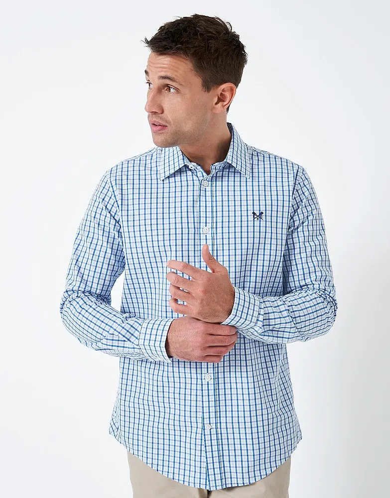 Men's Slim Fit Tattersall Check Shirt from Crew Clothing Company