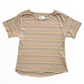 Nico Nico Child Frances Multi Striped T-shirt Cashew Yellow