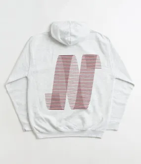 North N Logo Hoodie - Ash / Crimson