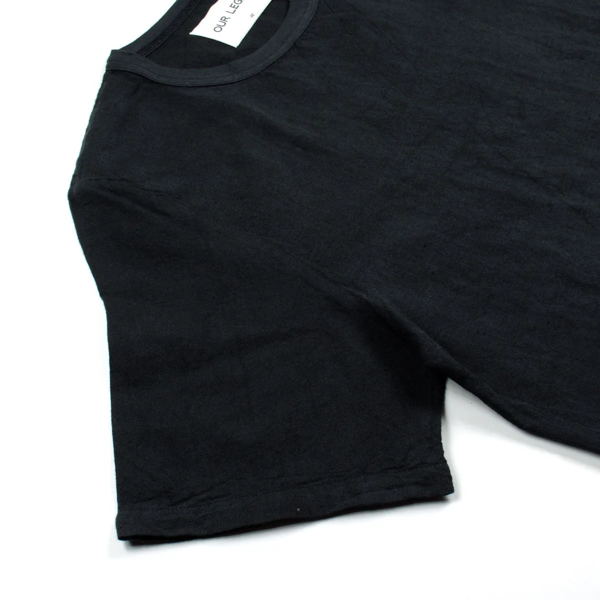 Our Legacy - Weaved T-shirt - Washed Black Linen