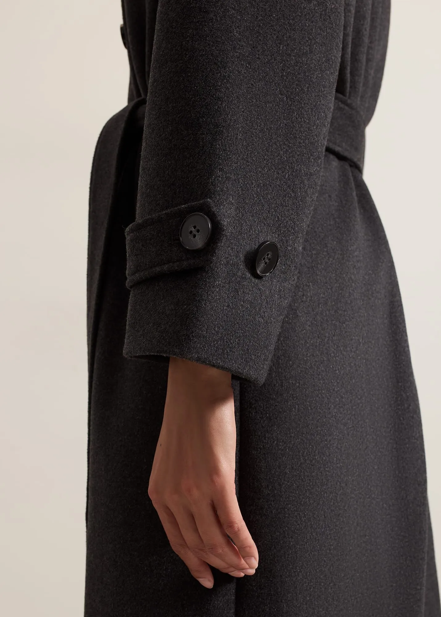 Paloma Funnel Neck Wool Smart Coat