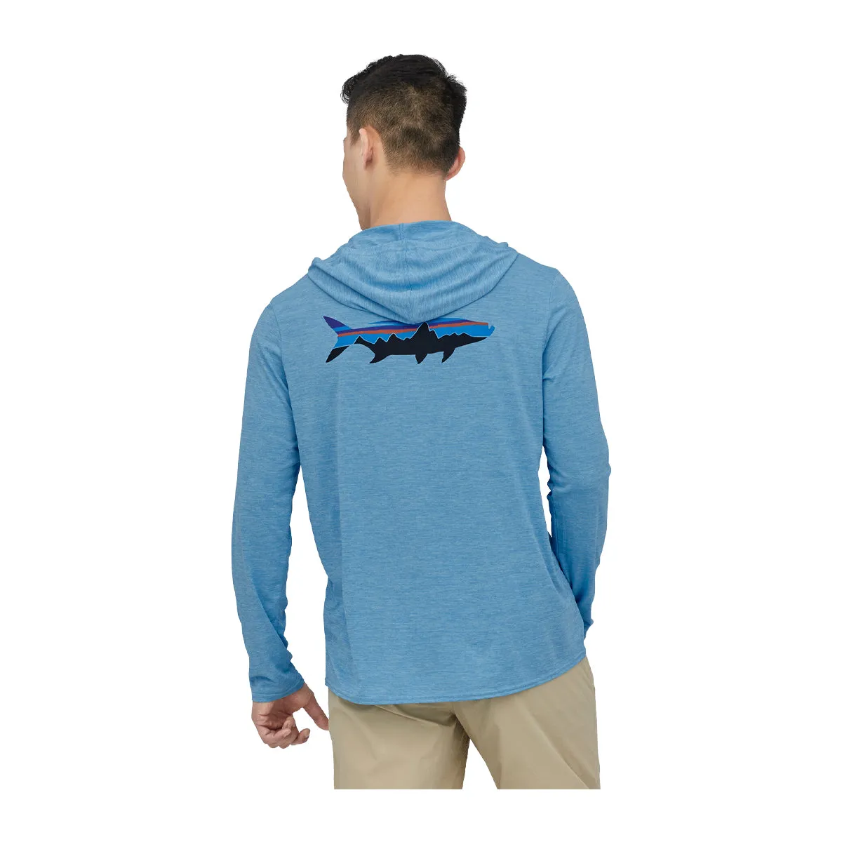 Patagonia Cap Cool Daily Graphic Hoody Relaxed Fitz Roy Tarpon w/Tarpon: Lago Blue X-Dye