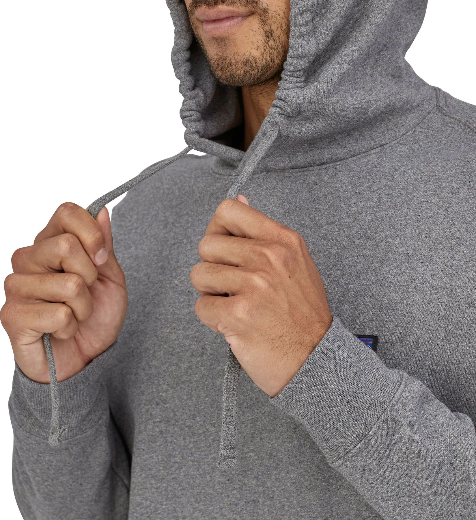 Patagonia Men's P-6 Label Uprisal Hoody Gravel Heather | Buy Patagonia Men's P-6 Label Uprisal Hoody Gravel Heather he