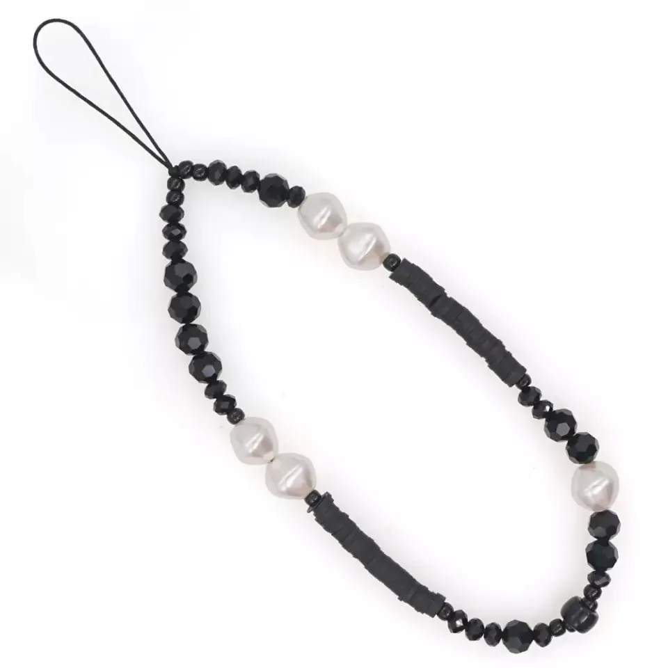 Pearl Black Phone Chain