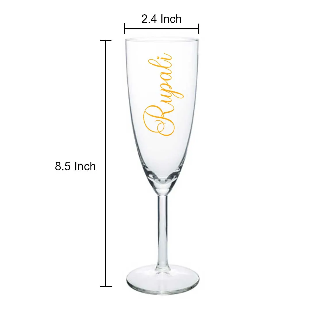 Personalized Champagne Flute Glasses Birthday Gifts for Wife - Add Name