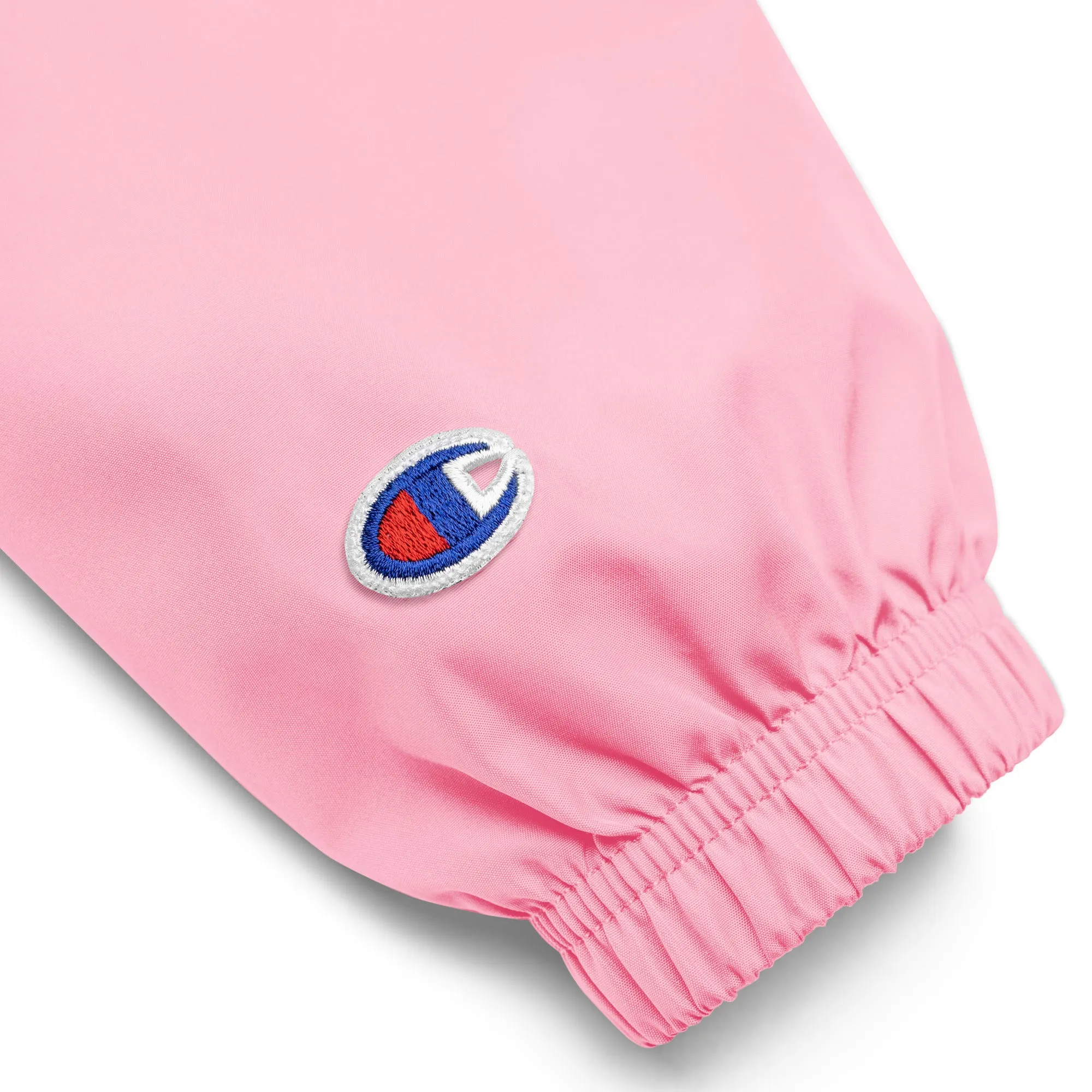 Pink-Candy Embroidered Champion Packable Jacket