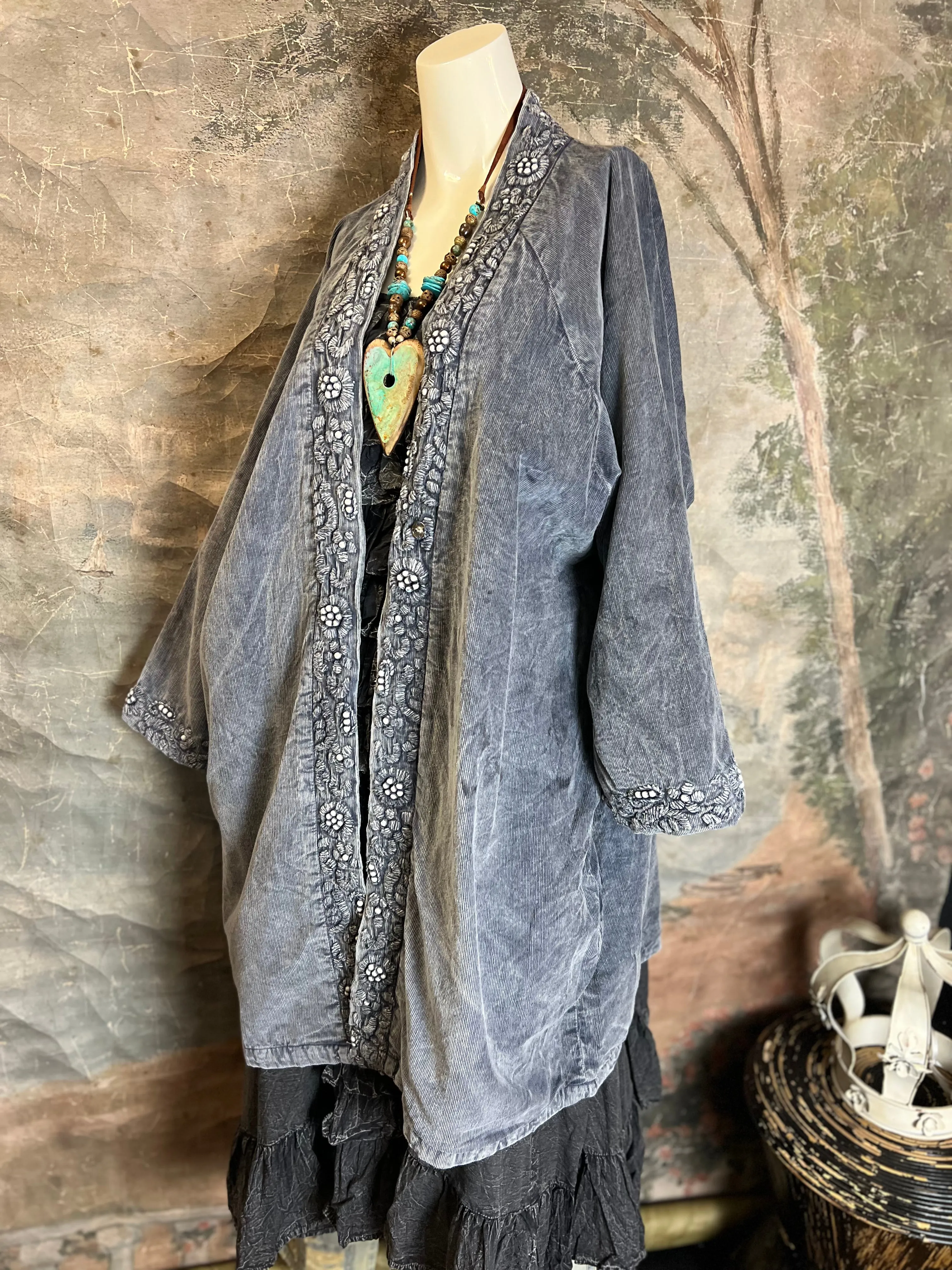 PL354J Corduroy Embroidered JKT