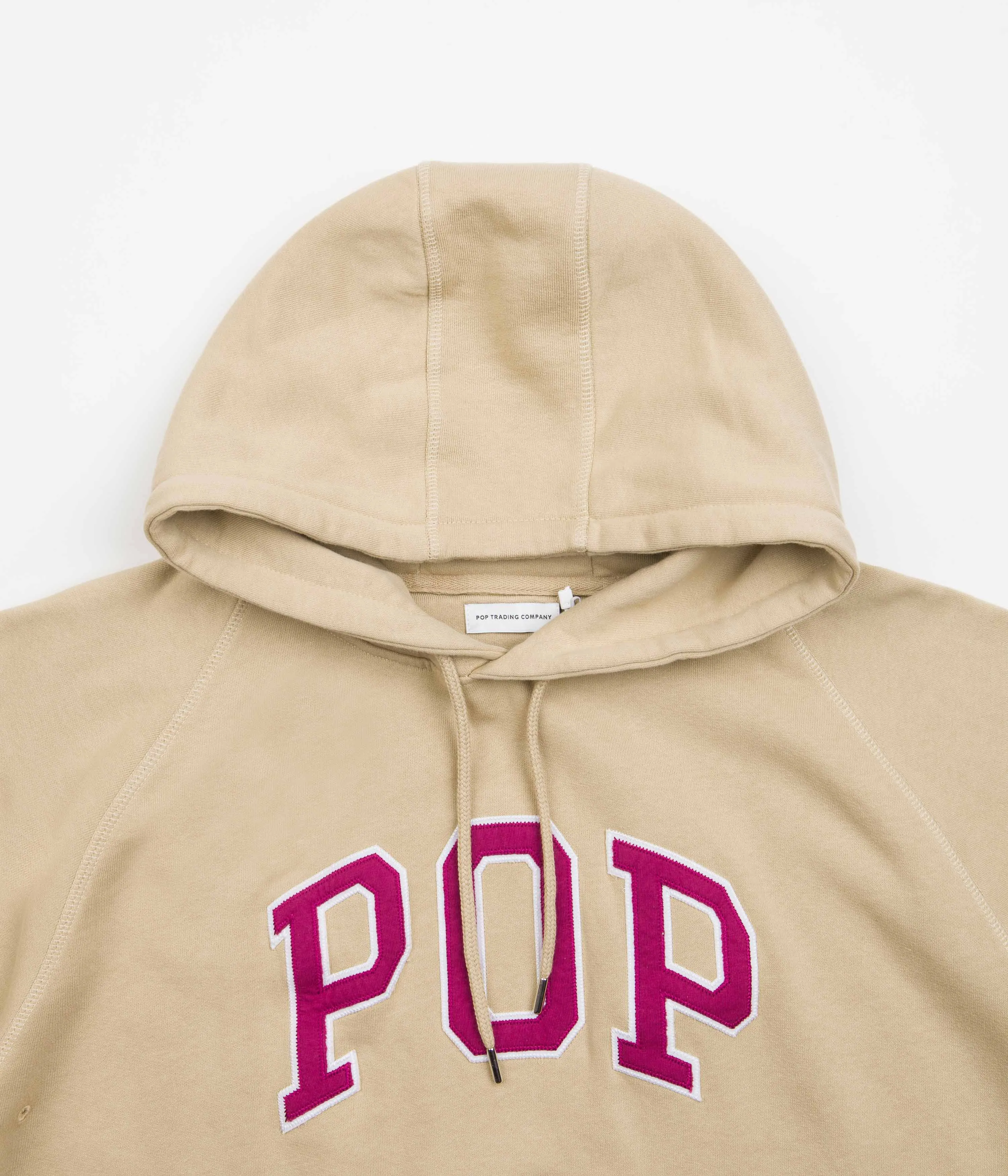 Pop Trading Company Arch Hoodie - Sesame