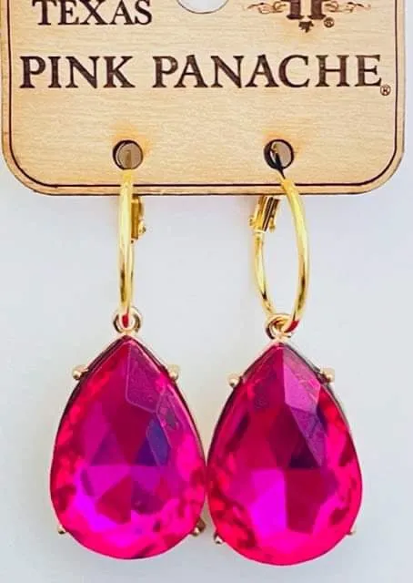 PP Magenta Teardrop Earrings