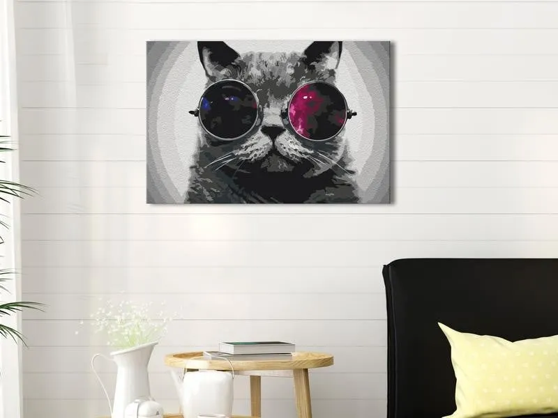 Quadro fai da te Cat With Glasses