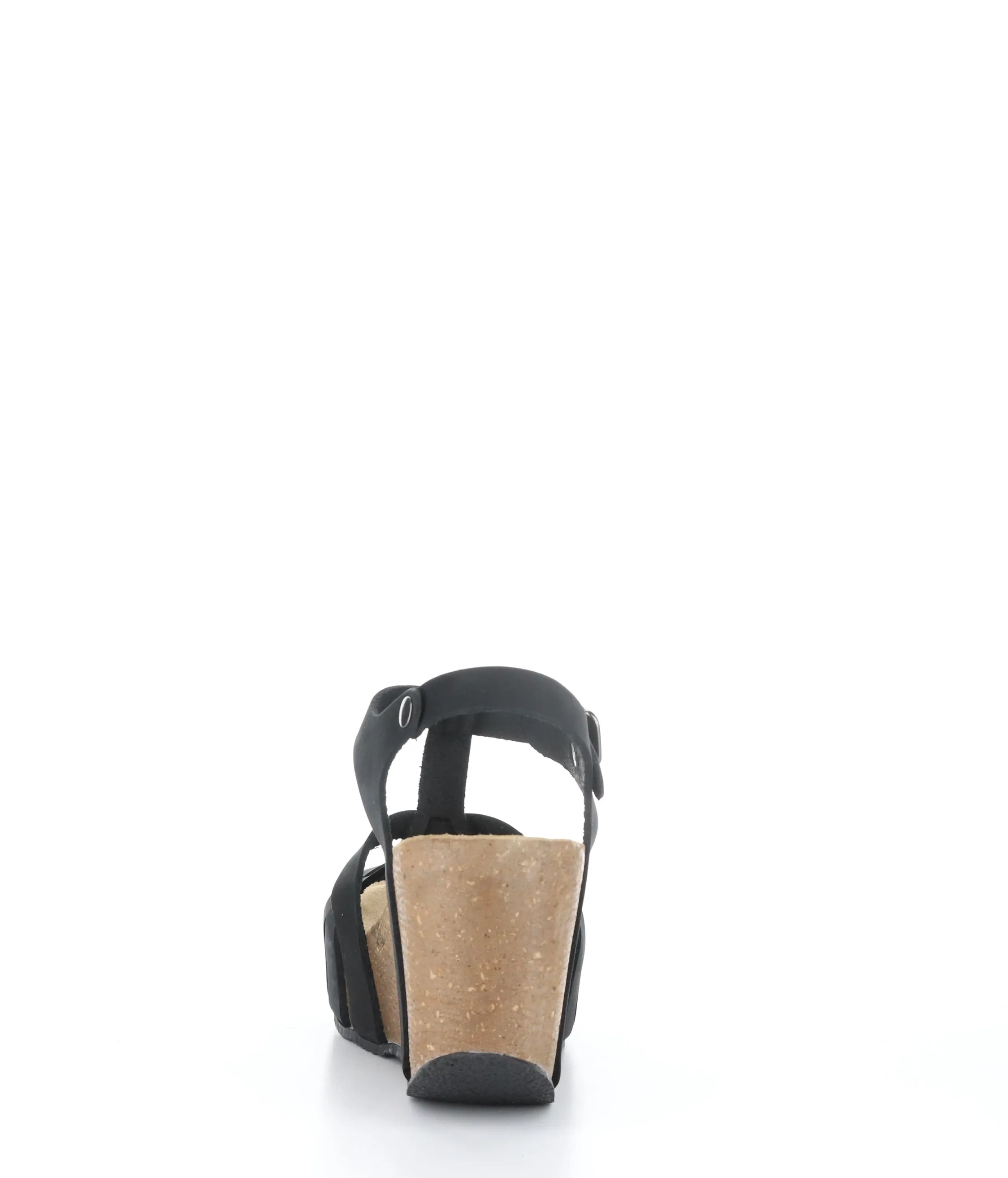 REVERE BLACK Wedge Sandals