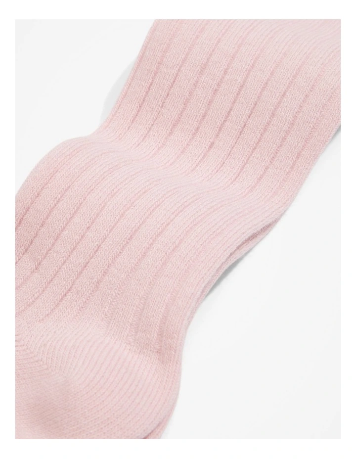 Rib Tights in Mineral Pink