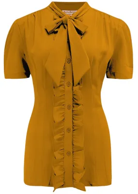 Rock N Romance Betsy 40's Blouse Mustard