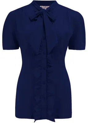 Rock N Romance Betsy 40's Blouse Navy