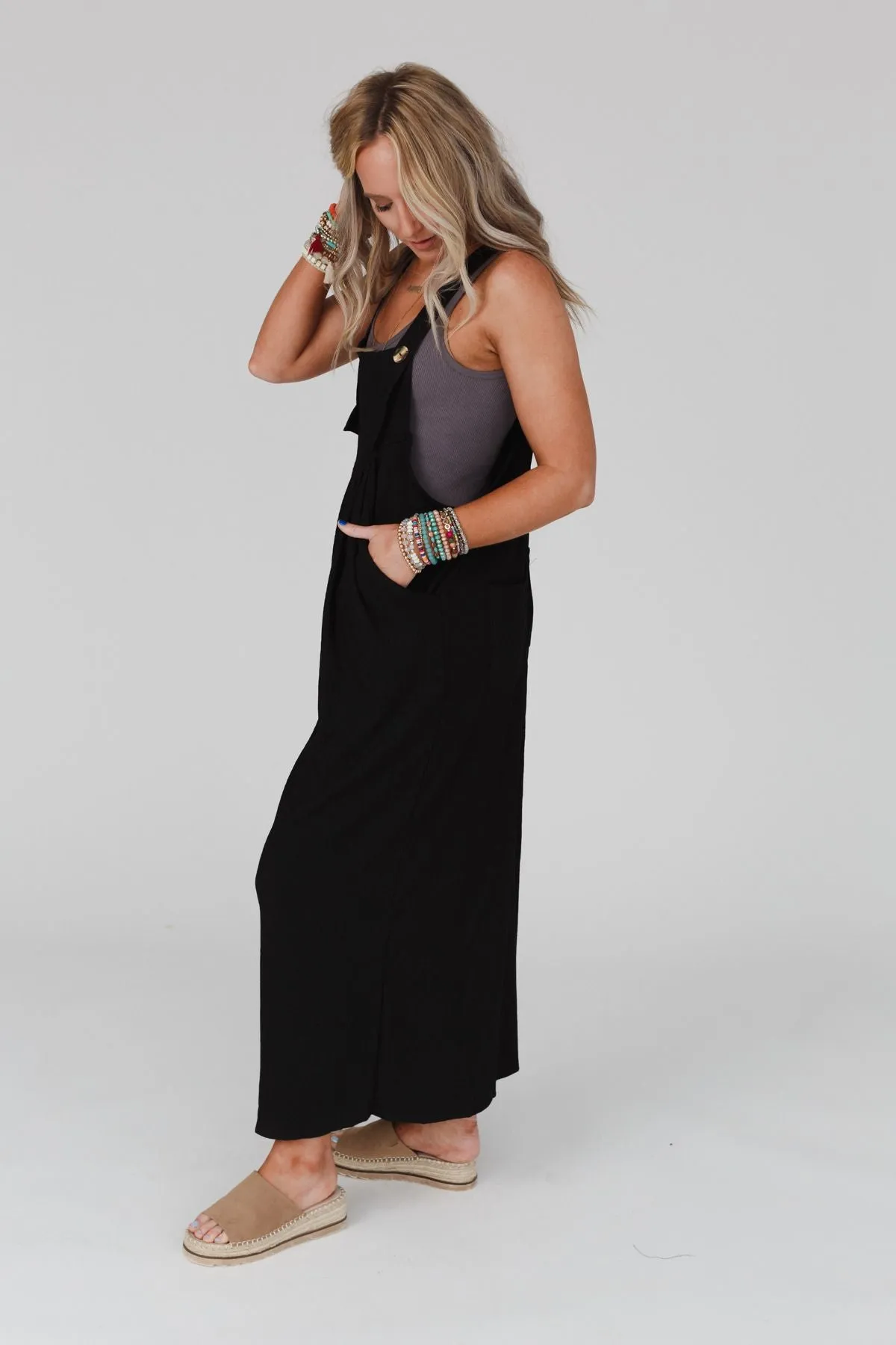 Serenity Wide Leg Jumpsuit - Black