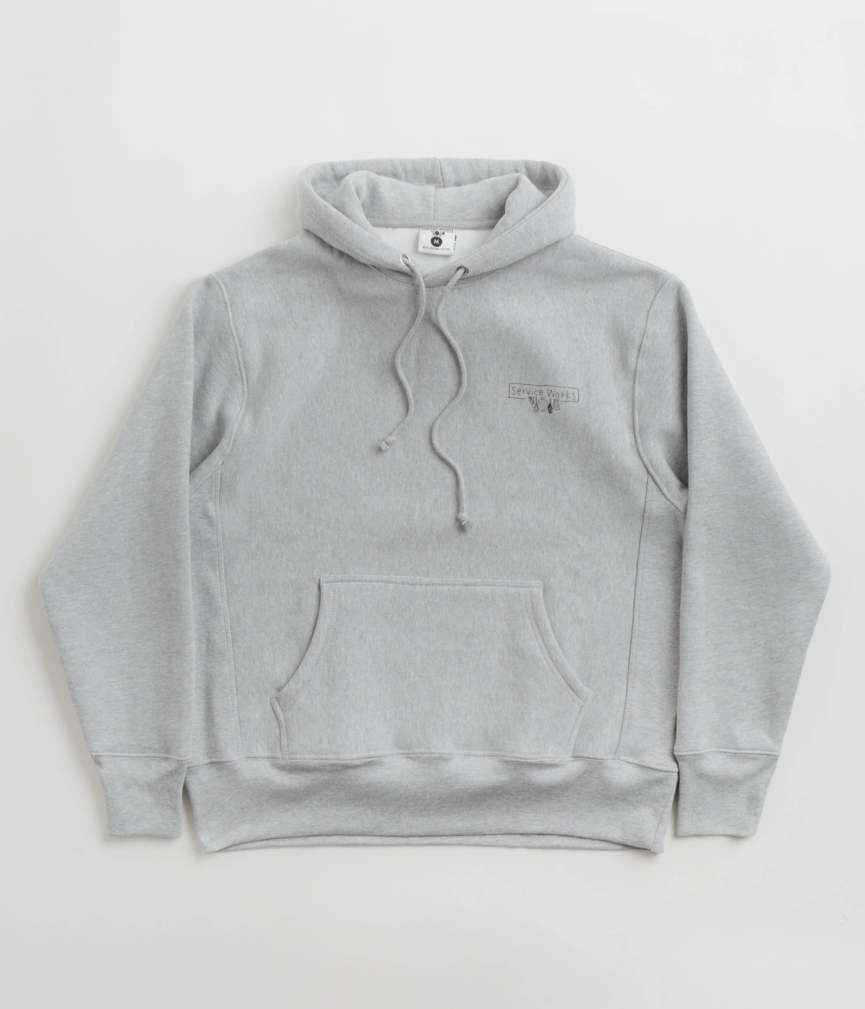 Service Works Scribble Logo Hoodie - Grey