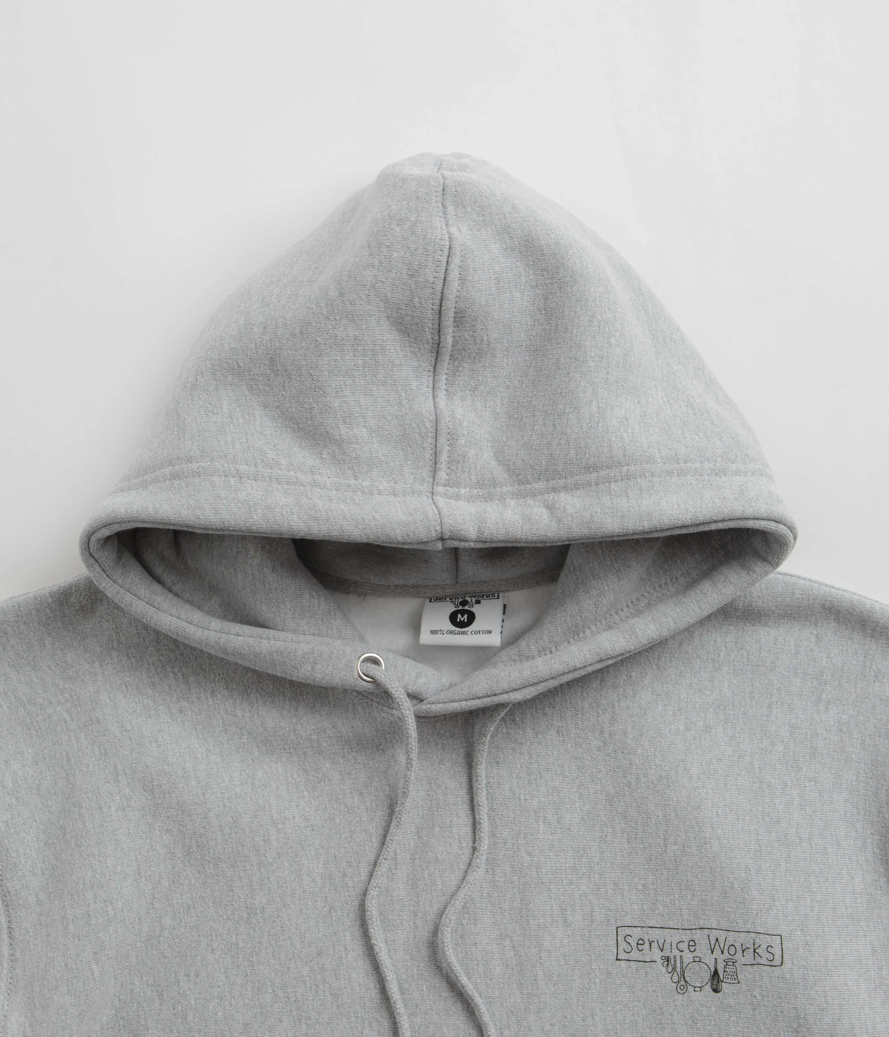 Service Works Scribble Logo Hoodie - Grey