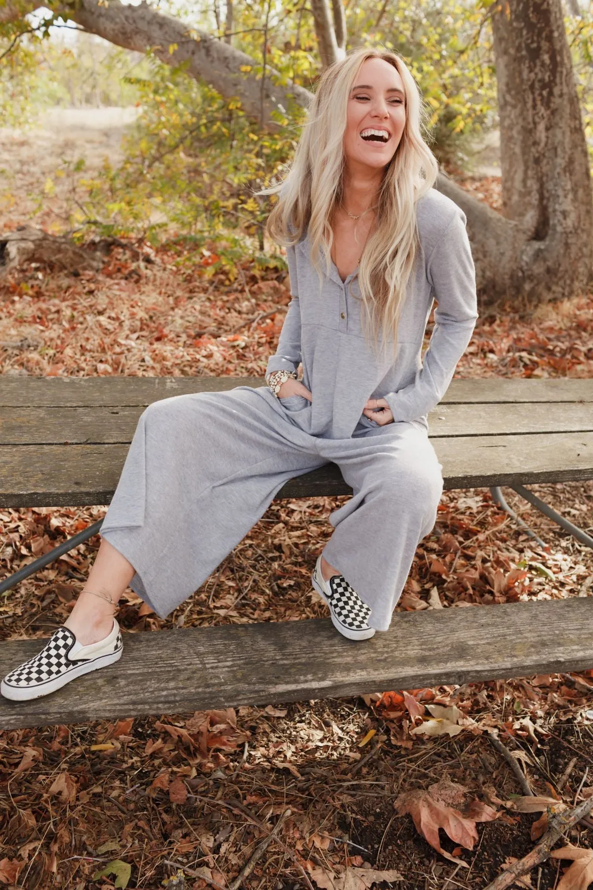 Simply Comfort Jumpsuit - Heather Gray