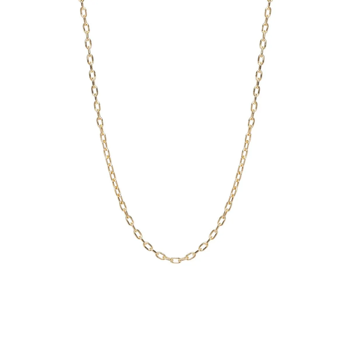 Small Square Oval Link Chain Necklace