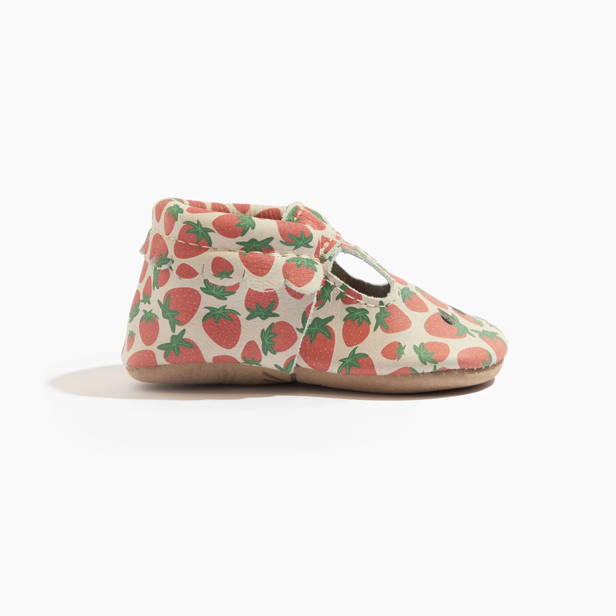 Strawberries 'n' Cream Mary Jane Baby Shoe