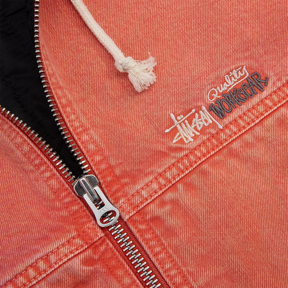 STSSY DOUBLE DYE WORK JACKET // FADED RED