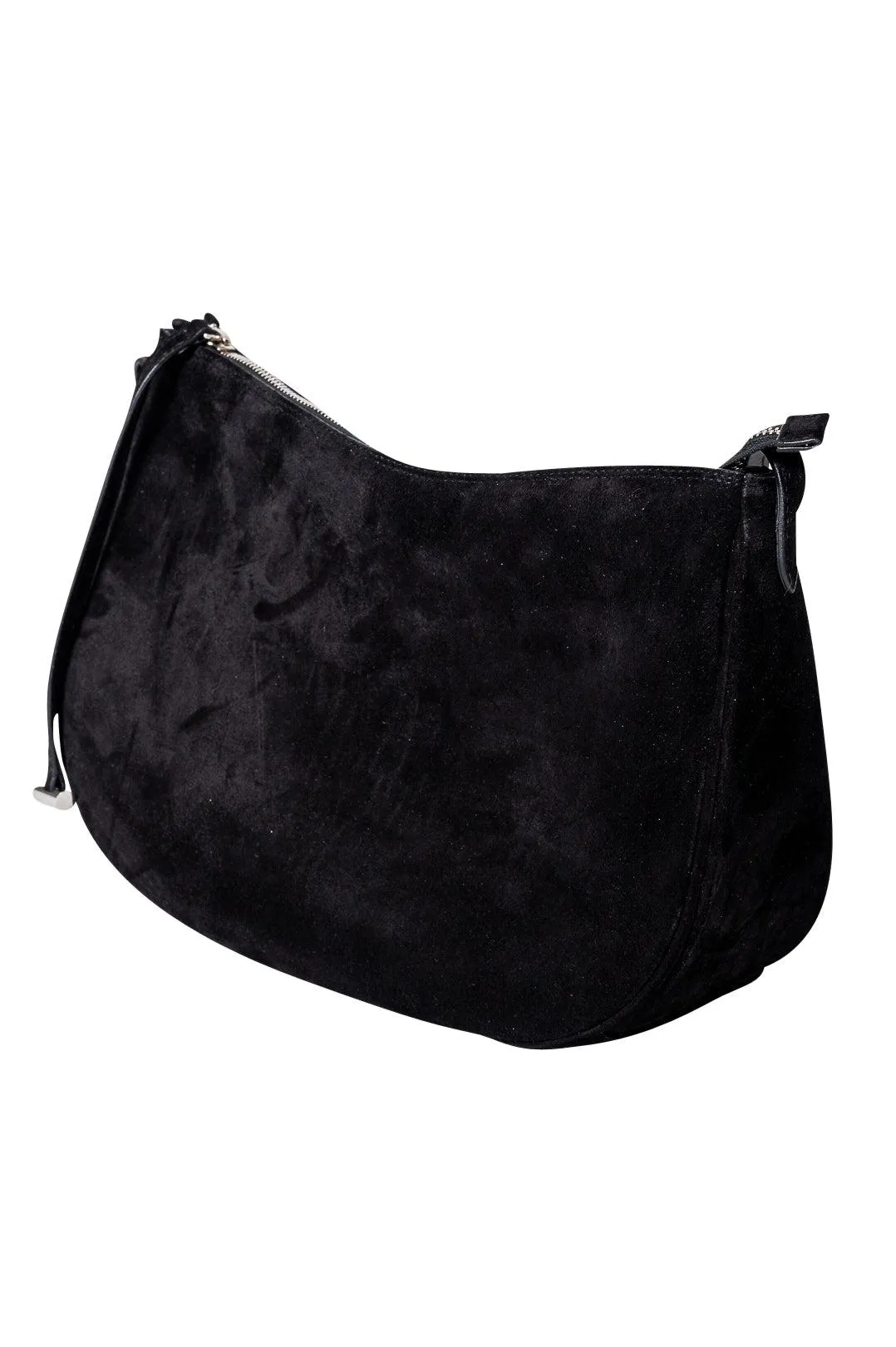 Suede Moon Bag