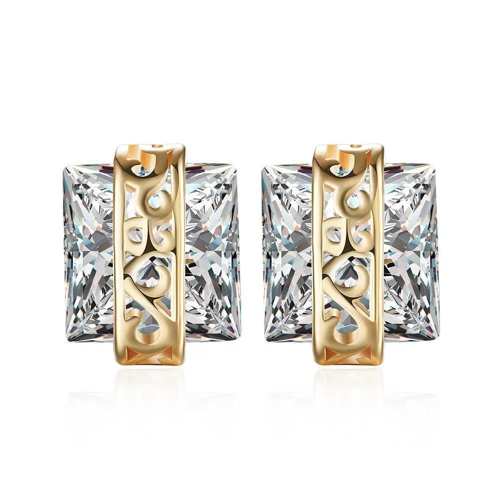 Swarovski Elements Princess Cut Square Stud