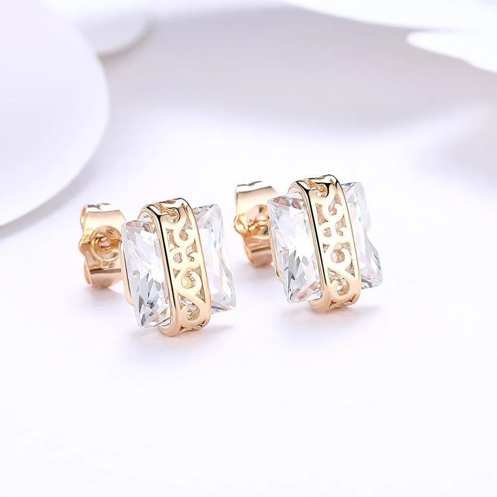 Swarovski Elements Princess Cut Square Stud